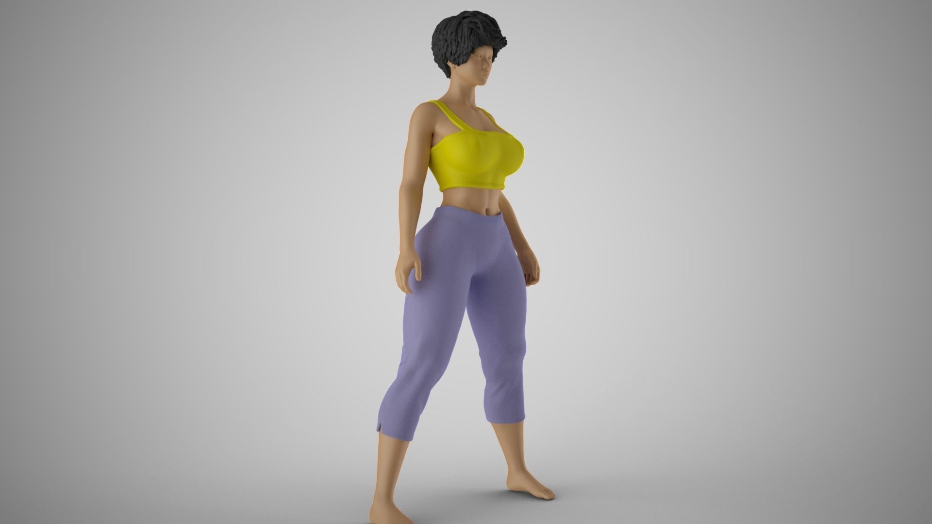 Woman not Giving Way 3D print model_4