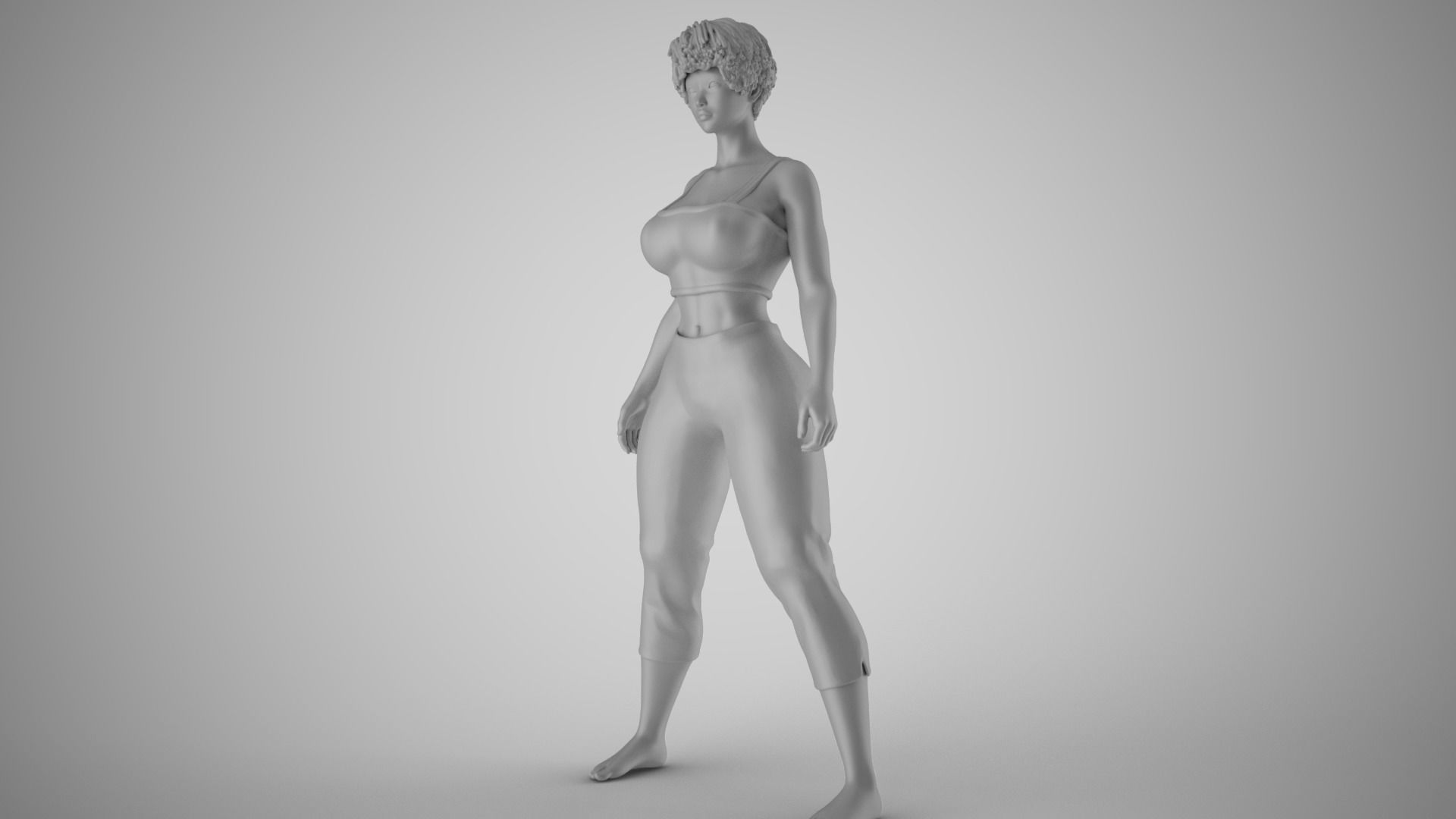 Woman not Giving Way 3D print model_1