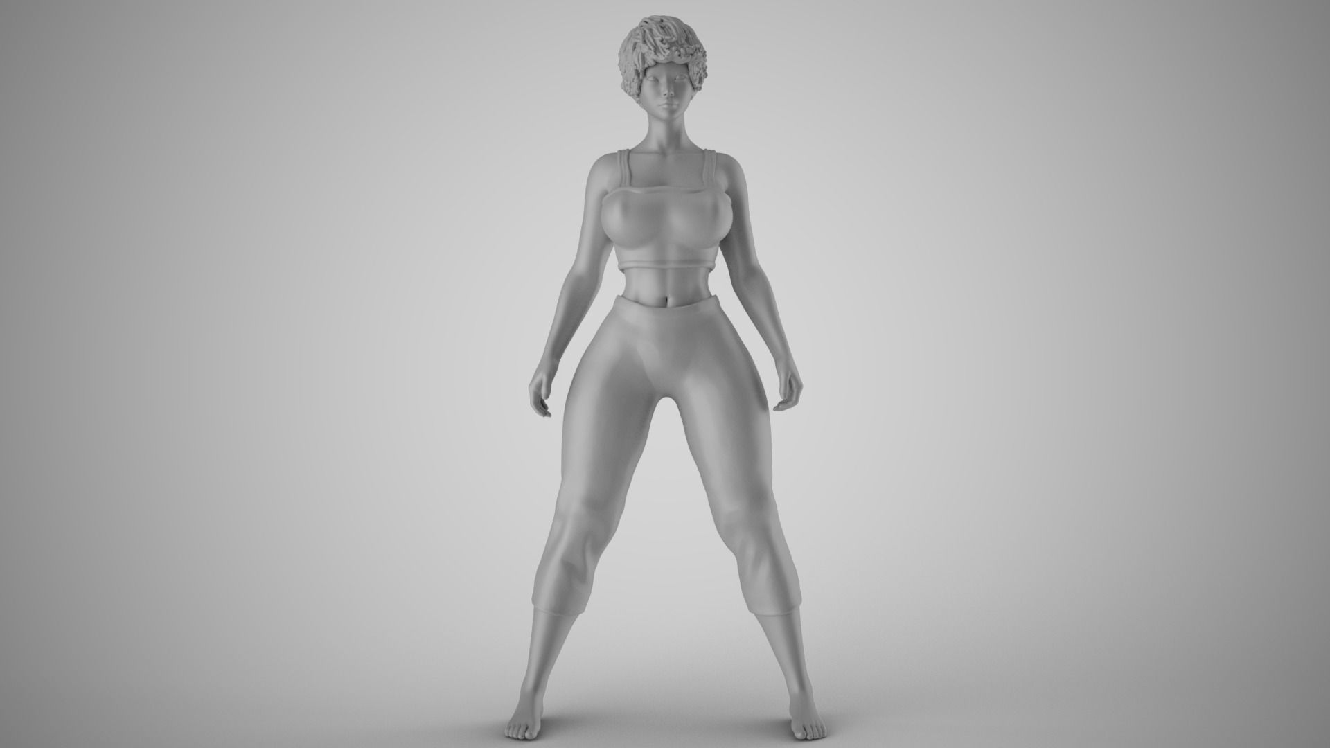 Woman not Giving Way 3D print model_2