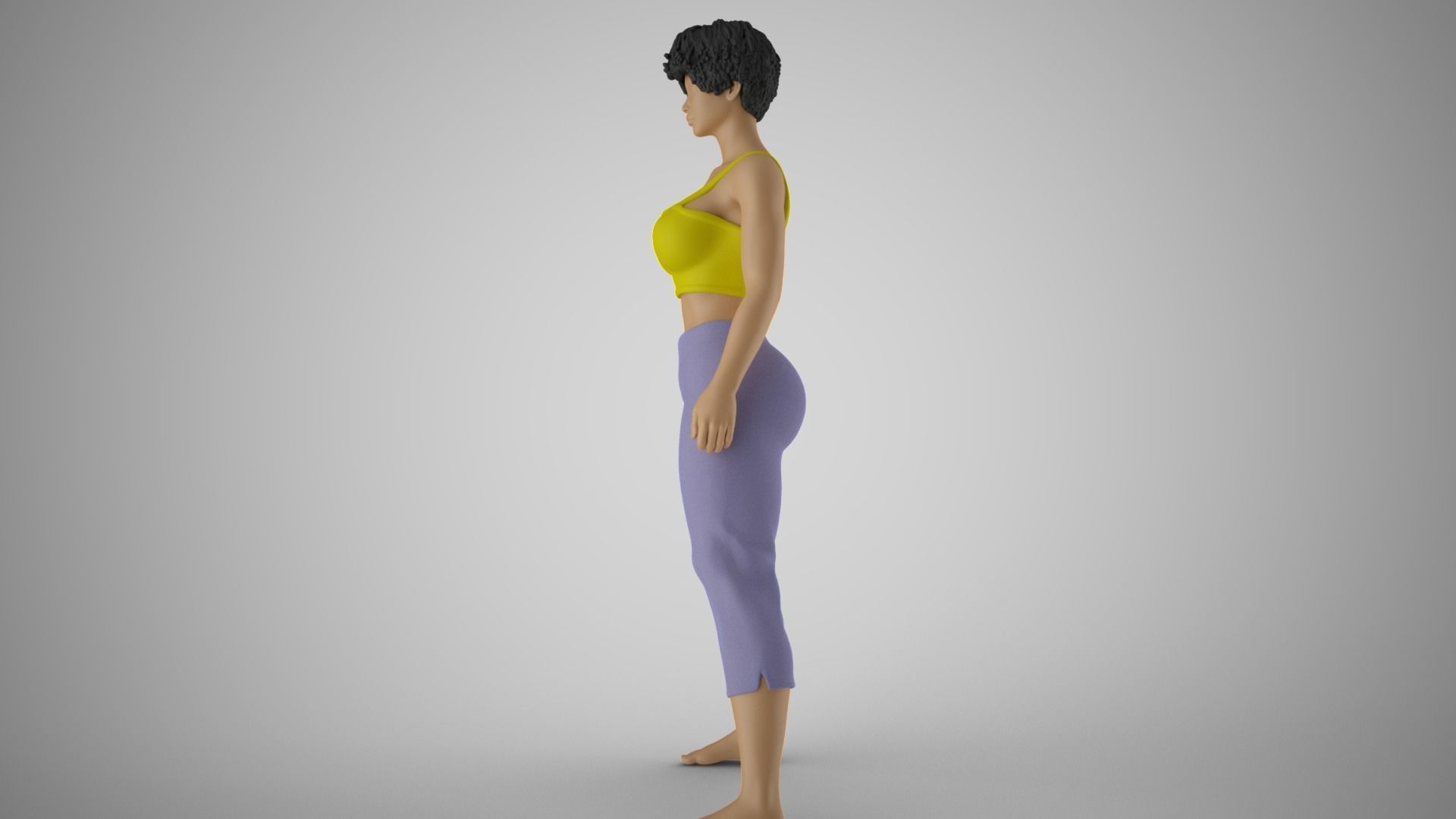 Woman not Giving Way 3D print model_10