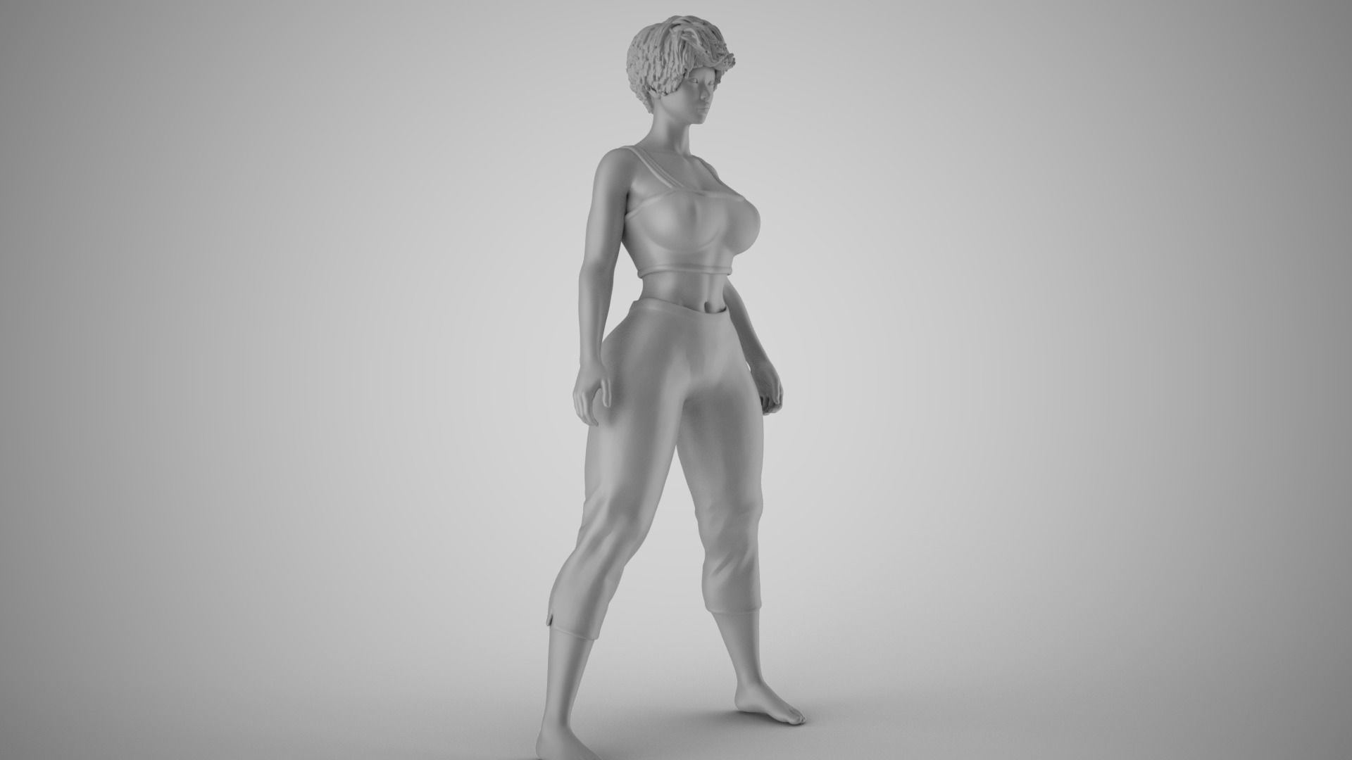 Woman not Giving Way 3D print model_3