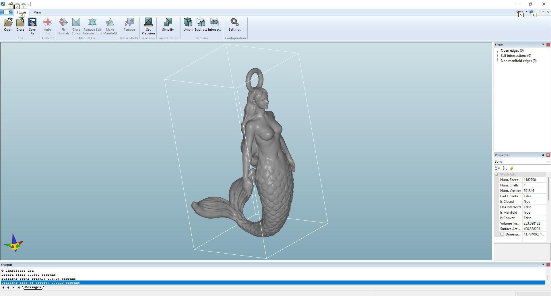 Mermaid Pendant jewelry gold 3D print model_5