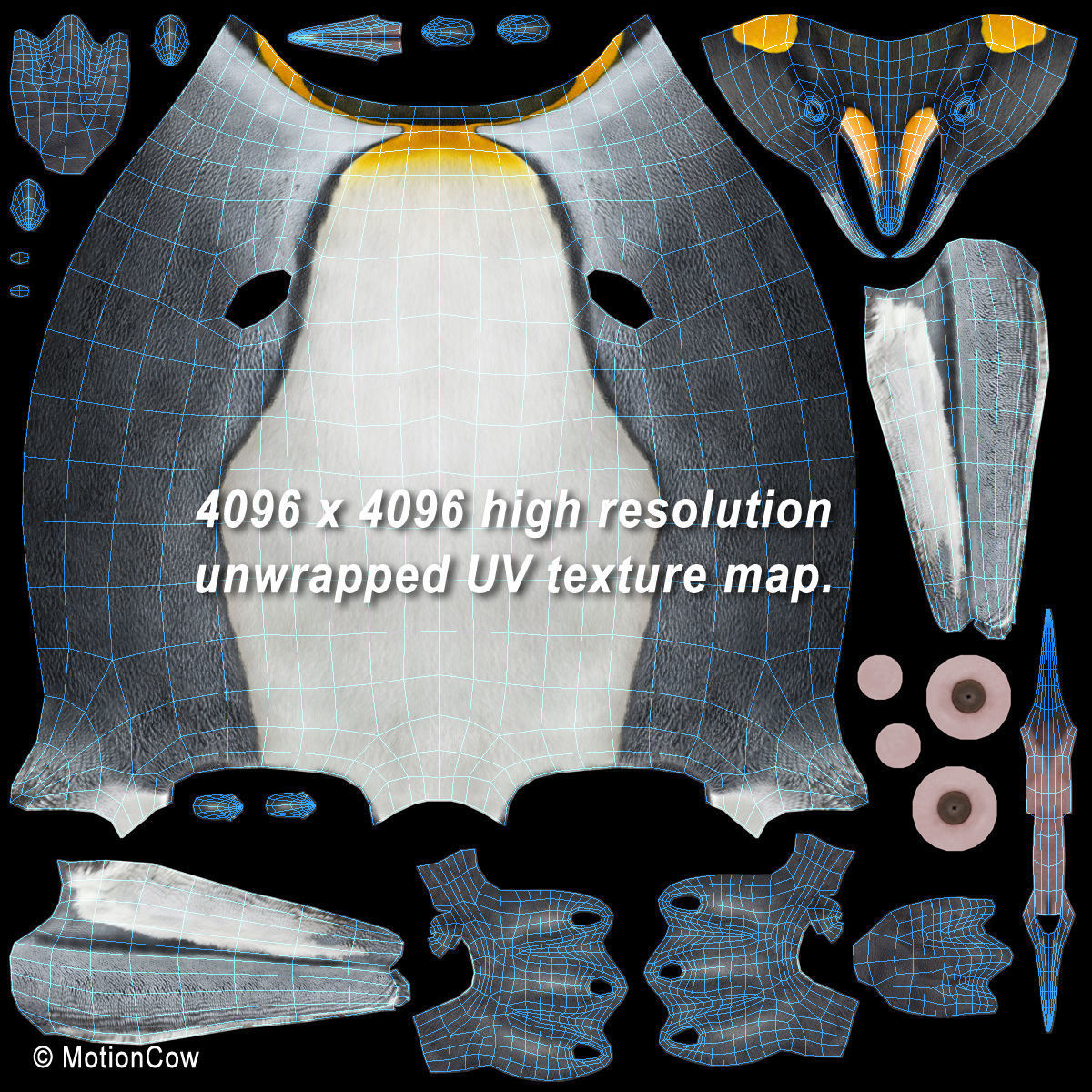 Penguin - King 3D model_20