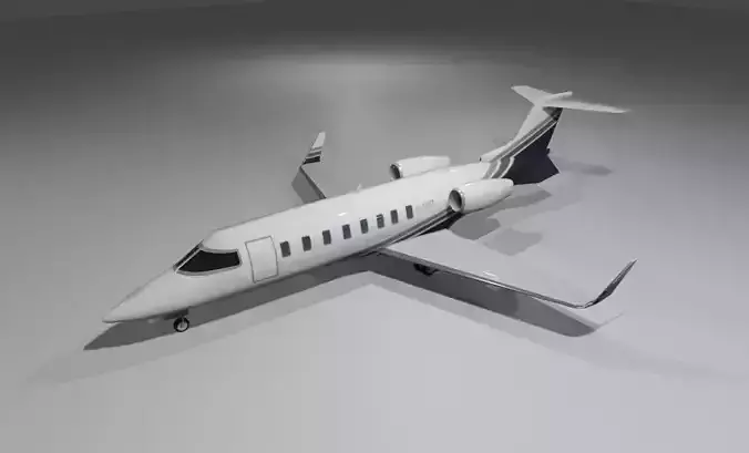 private jet Bombardier learjet 45 XR lowpoly