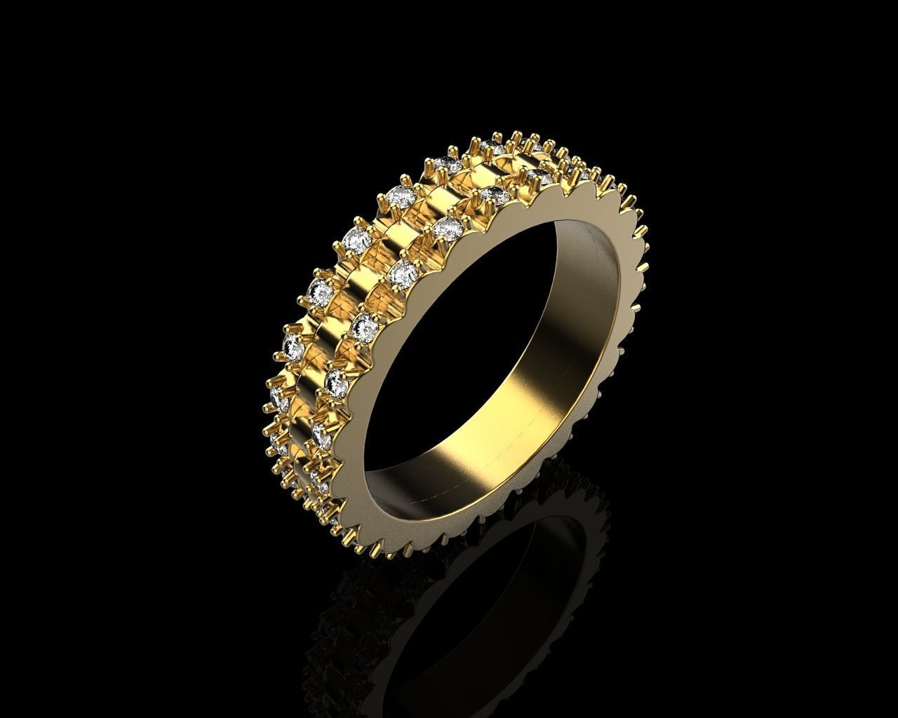 Rolex chain ring model 801 3D print model_23