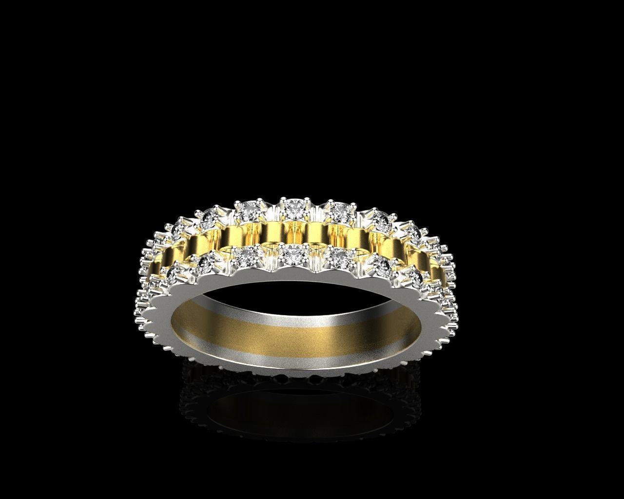 Rolex chain ring model 801 3D print model_31