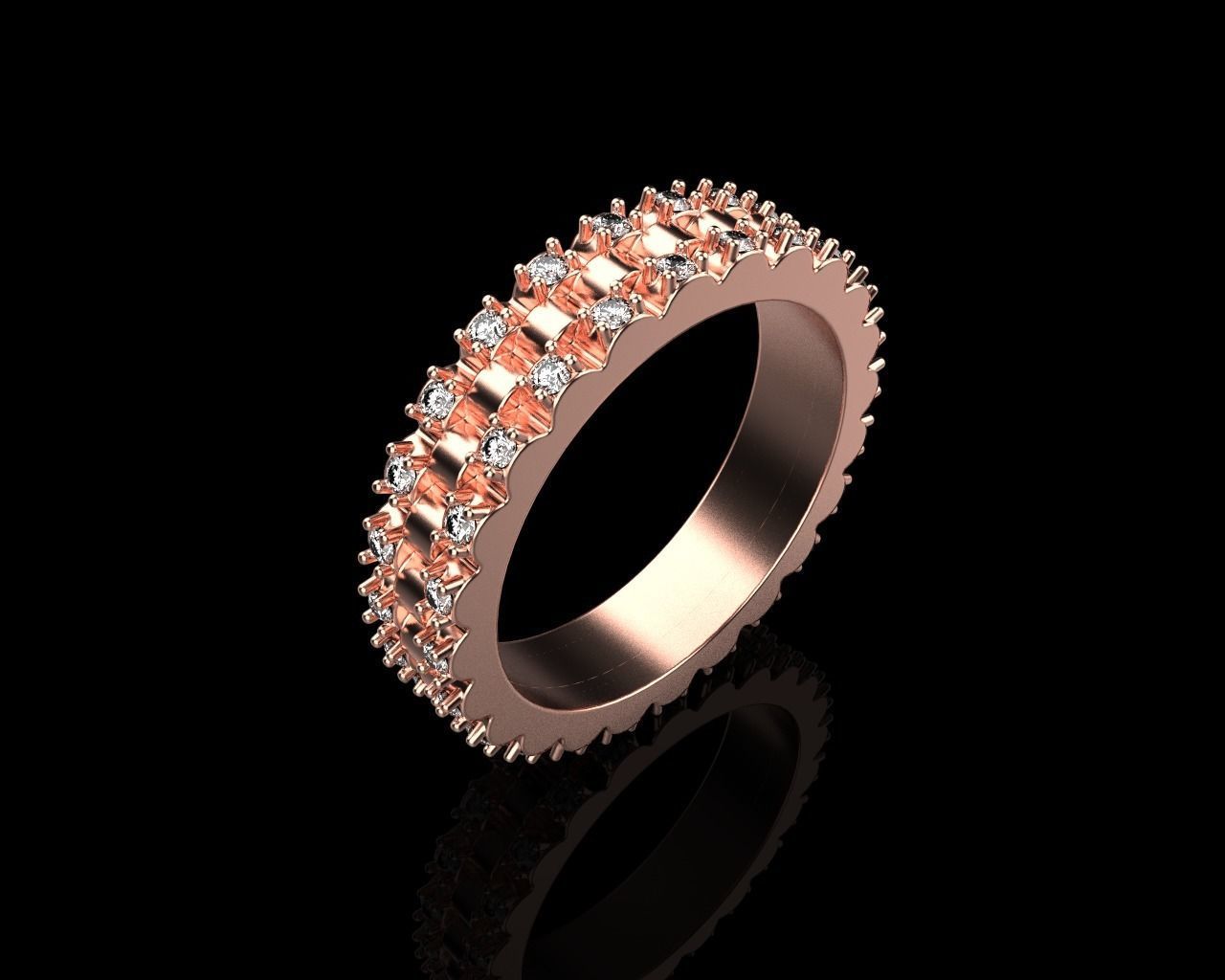 Rolex chain ring model 801 3D print model_20