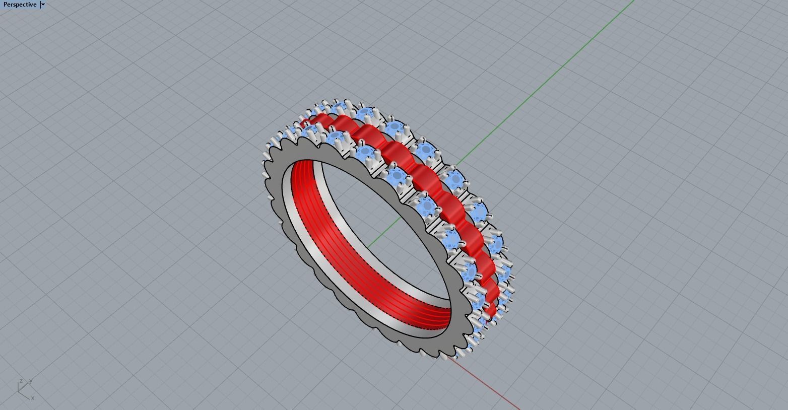 Rolex chain ring model 801 3D print model_11