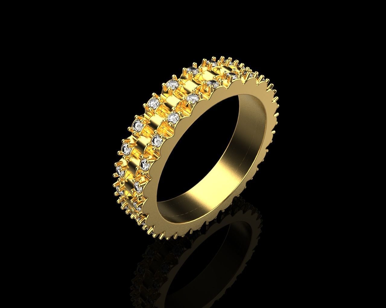 Rolex chain ring model 801 3D print model_18