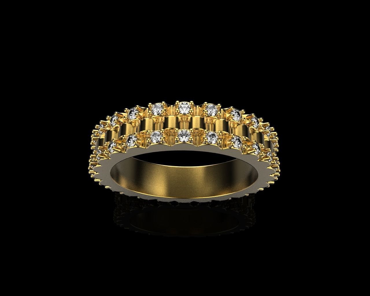 Rolex chain ring model 801 3D print model_17