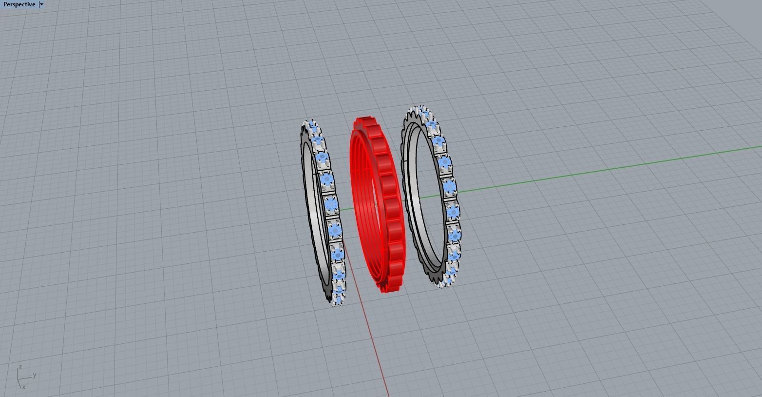 Rolex chain ring model 801 3D print model_8