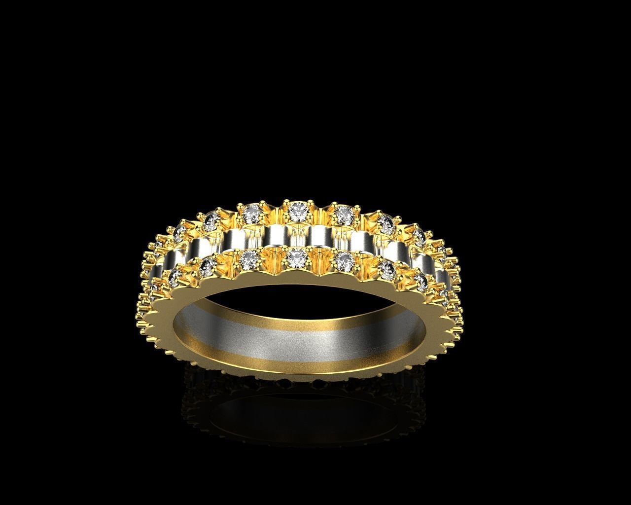 Rolex chain ring model 801 3D print model_30