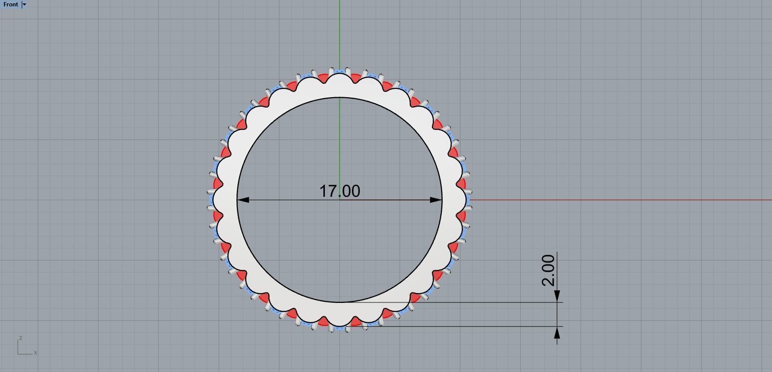 Rolex chain ring model 801 3D print model_9