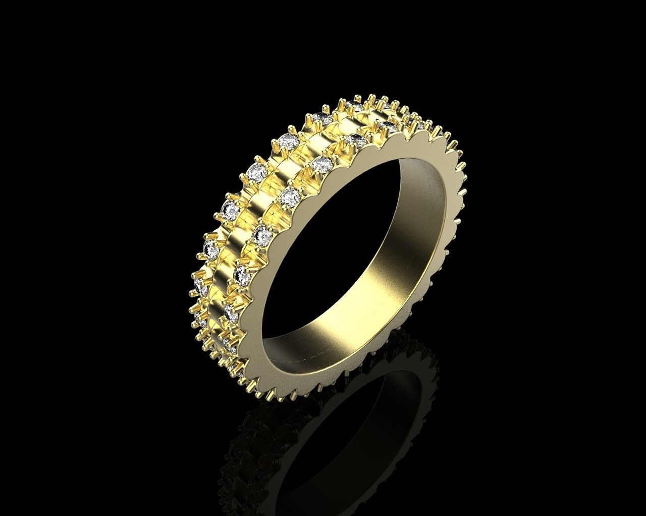 Rolex chain ring model 801 3D print model_19