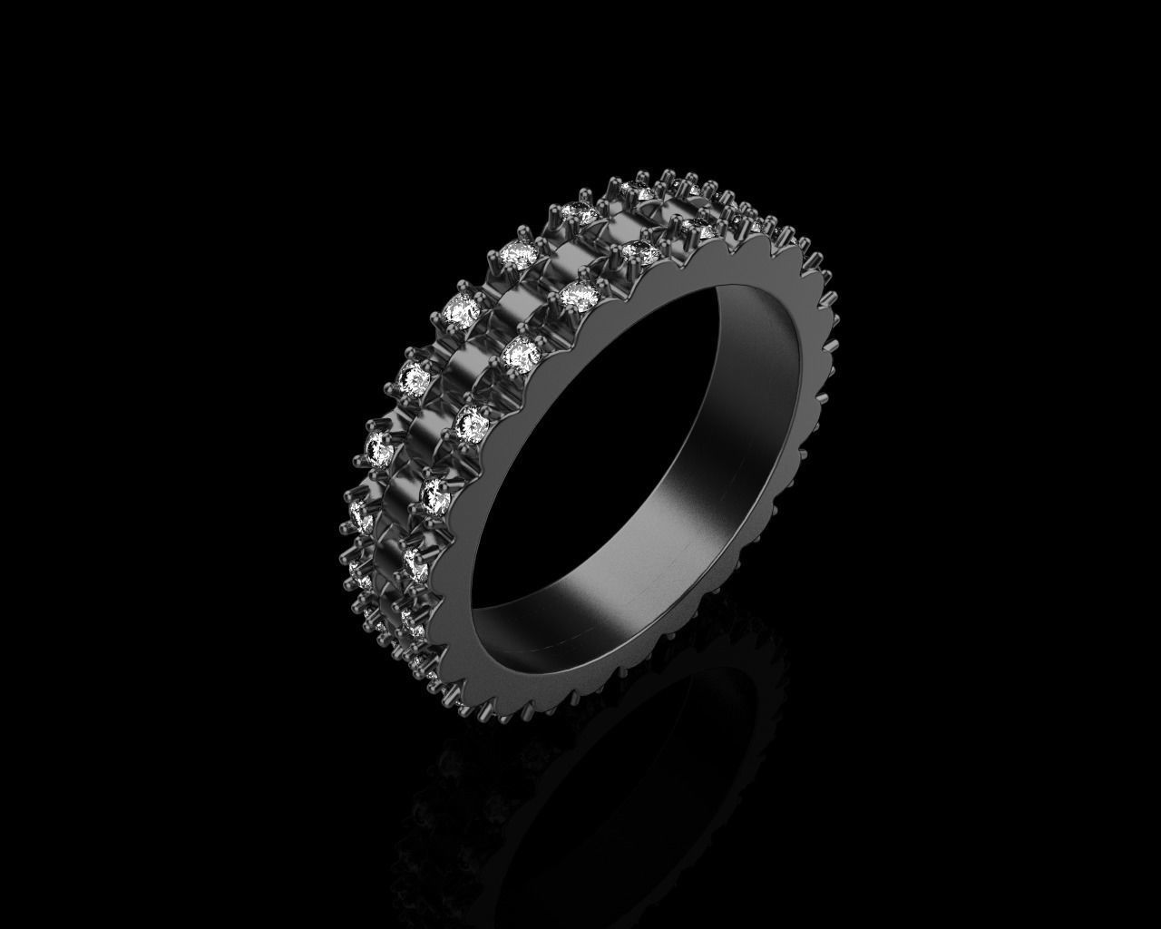 Rolex chain ring model 801 3D print model_21