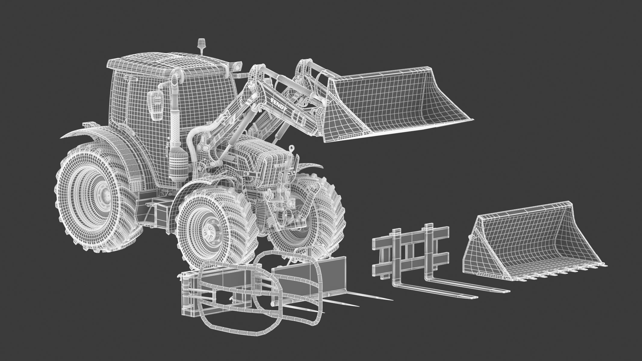 Fendt Cargo Frontloader 3D model_26