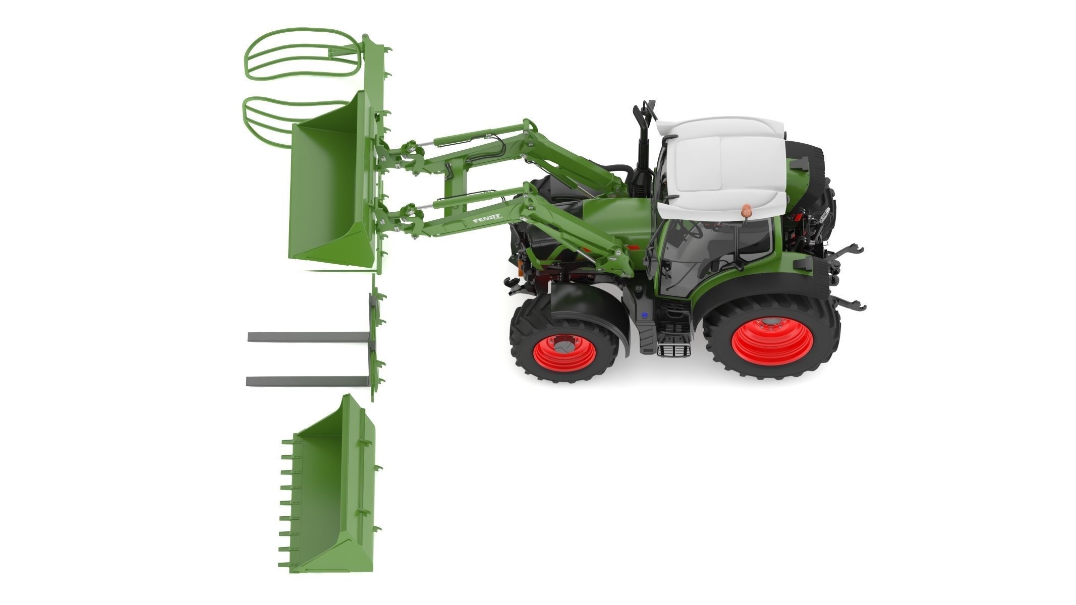 Fendt Cargo Frontloader 3D model_5