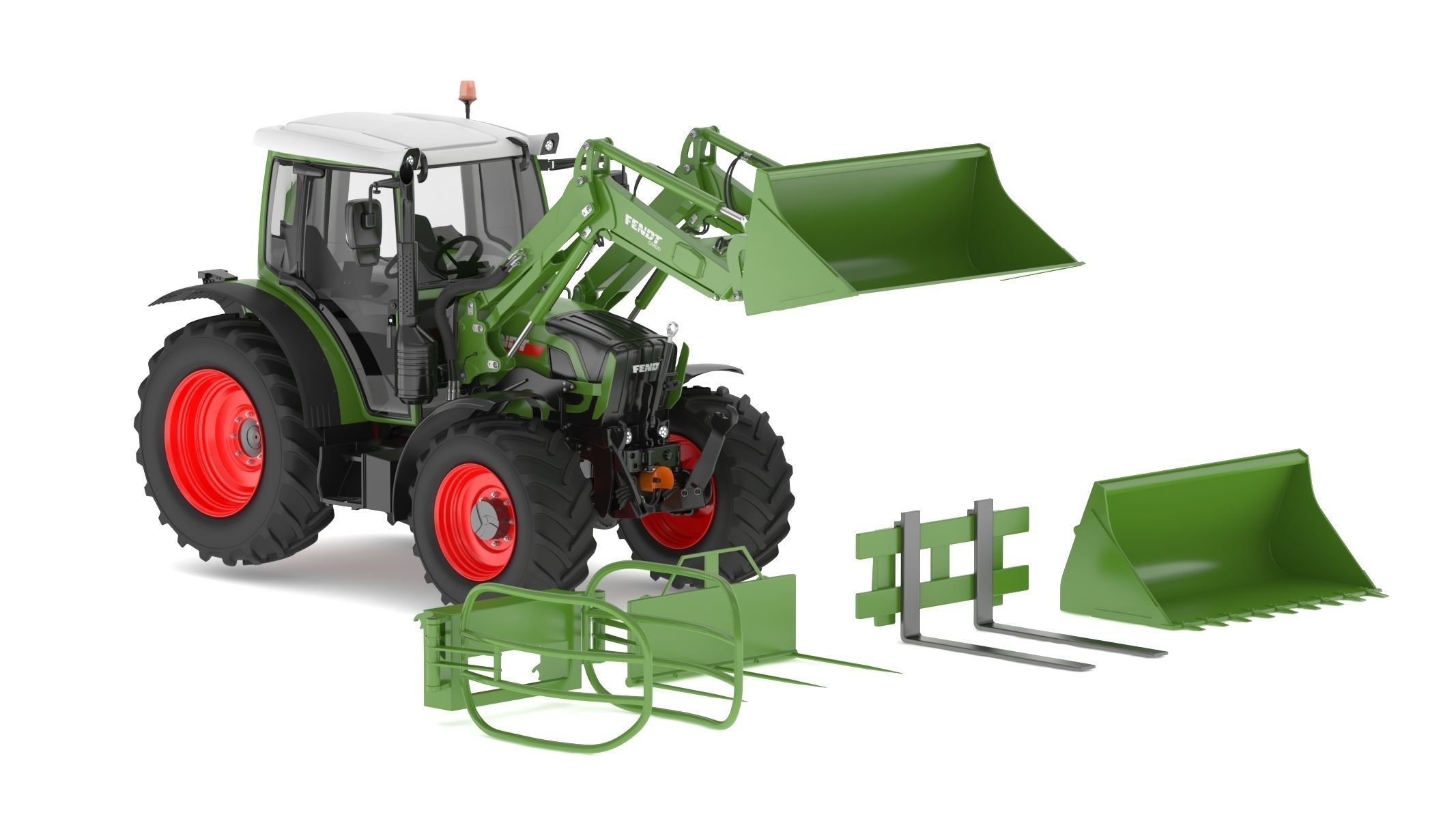 Fendt Cargo Frontloader 3D model_4