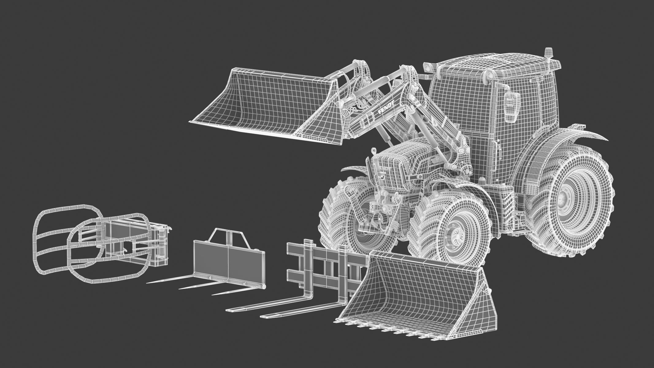 Fendt Cargo Frontloader 3D model_30