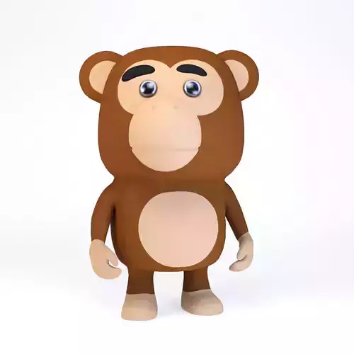 Cartoonish Humanoid Monkey Character