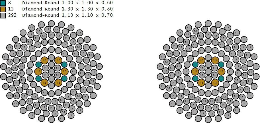 Custom Fully Round shape Diamond Studs - Ice out Earring Unisex 3D print model_18
