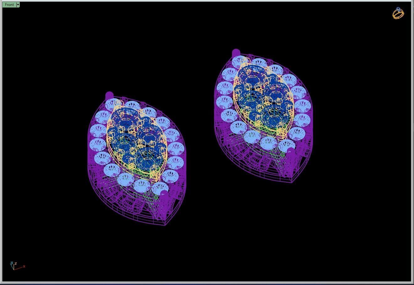Custom Marquise Shape Diamond Stud Earring - Unisex 3D print model_14