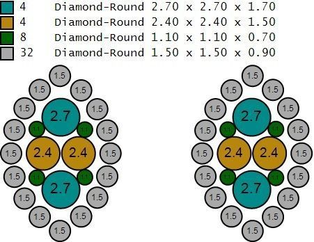 Custom Marquise Shape Diamond Stud Earring - Unisex 3D print model_18