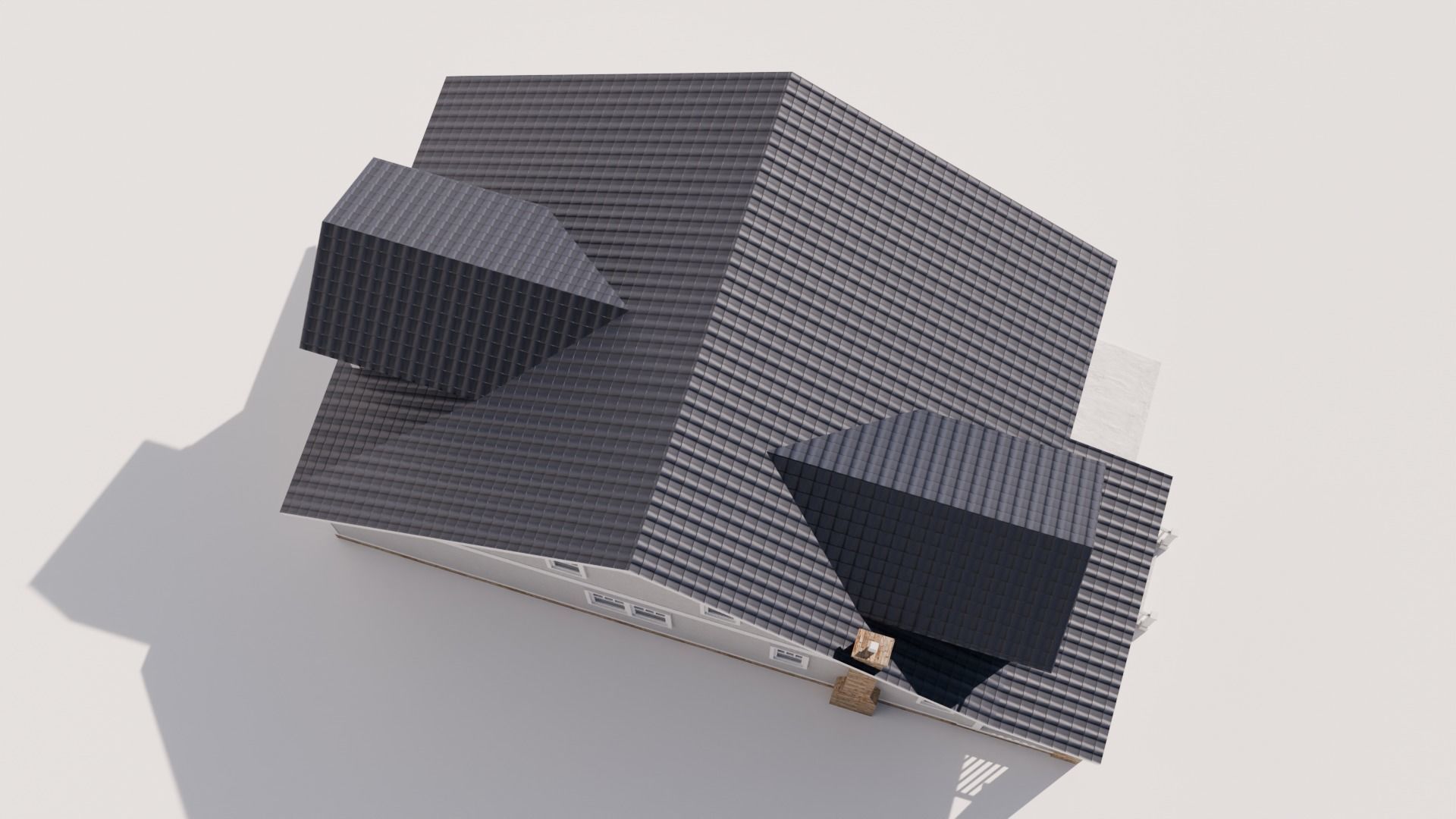 Craftsman Style House Model 2 Low-poly 3D model_6