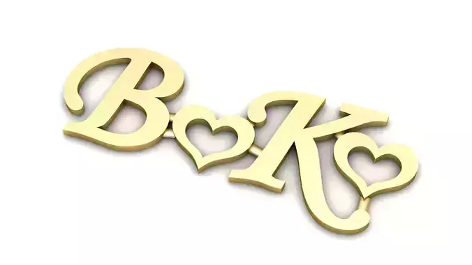 Alphabet Names Pendant 3d Printable Model