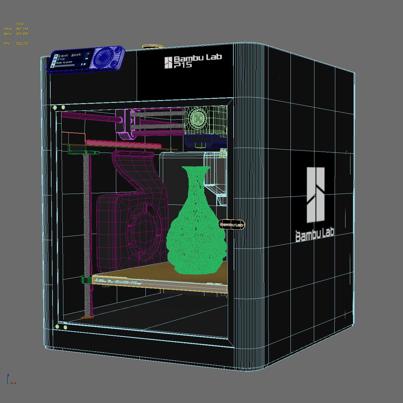 3D printer BambuLab P1S 3D model_2