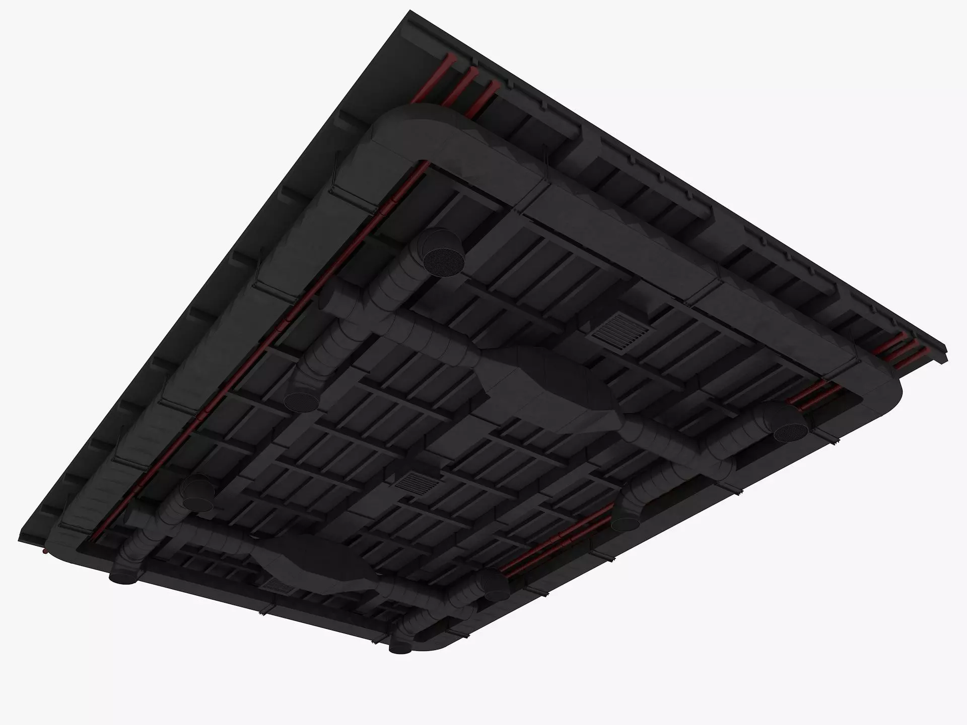 Ceiling Ventilation Pipes 8 3D model_0