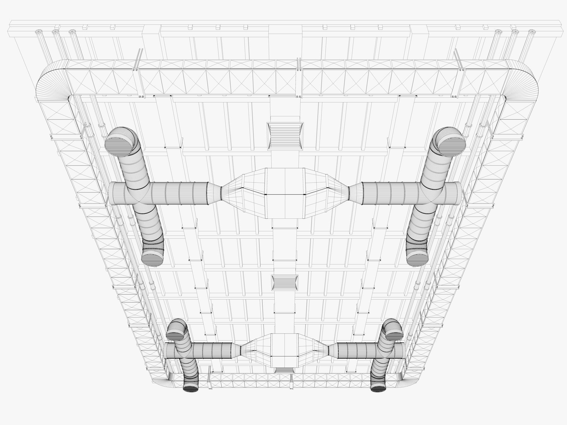 Ceiling Ventilation Pipes 8 3D model_7