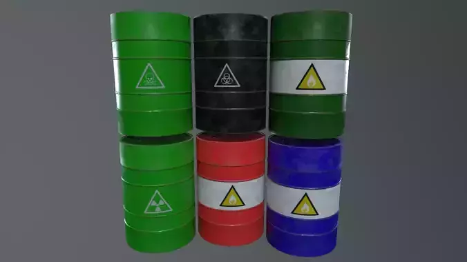 metal barrel with 6 texture
