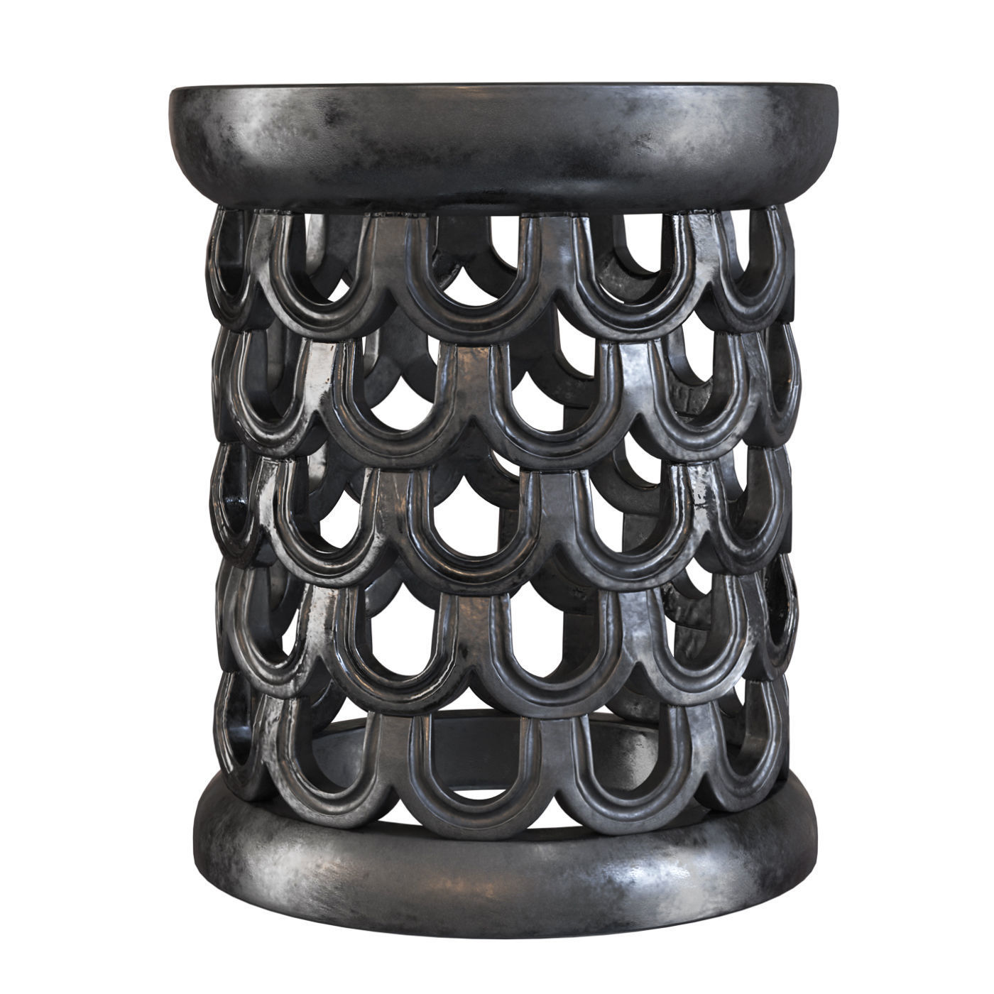 Chair Bamileke Small 3D model_3