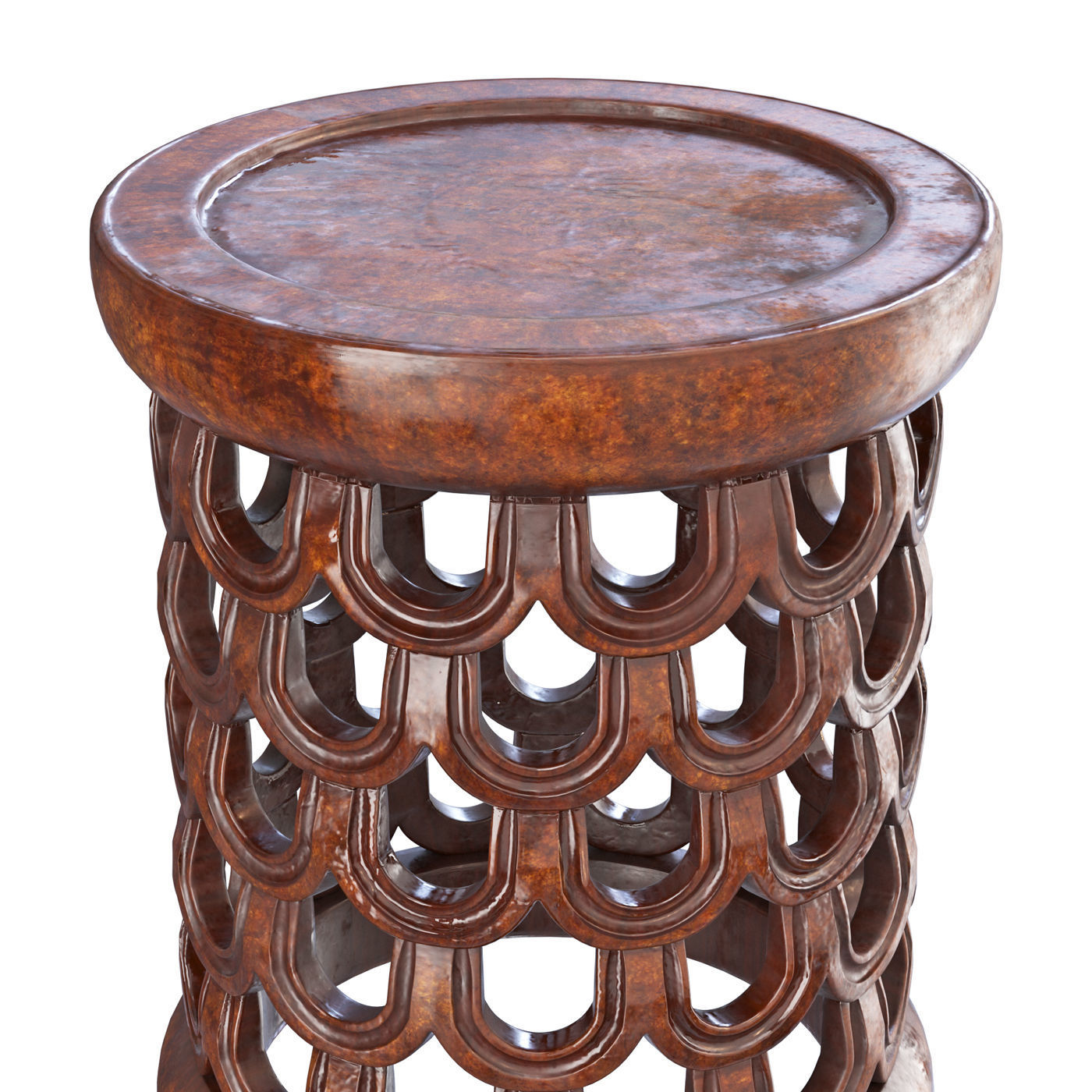 Chair Bamileke Small 3D model_1