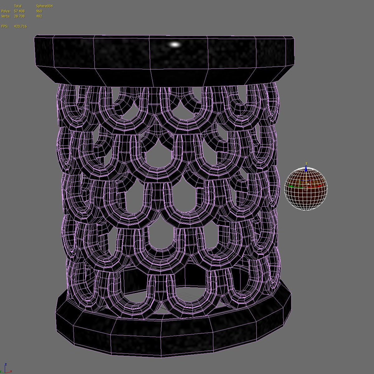 Chair Bamileke Small 3D model_6