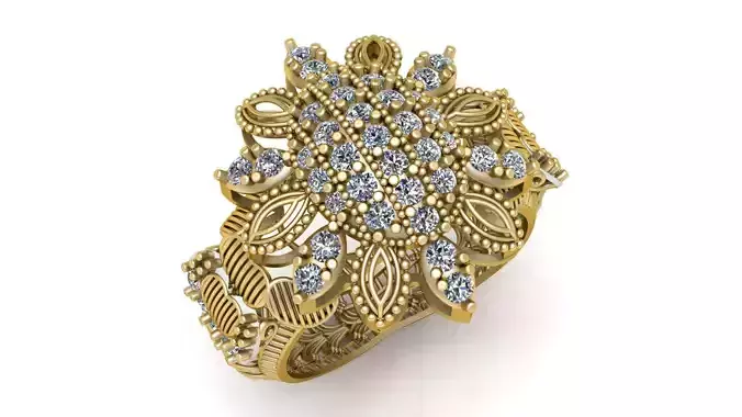 Filigree Engagment Ring 3d Printable Model 