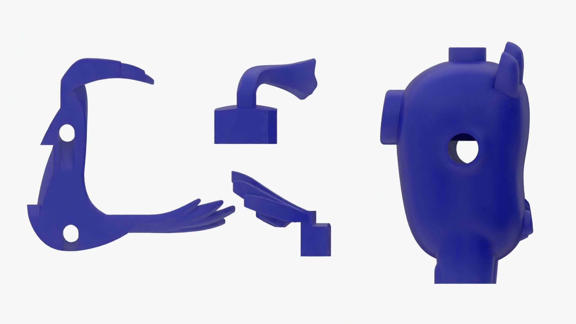 Detailed Lego Pig 3D model_8