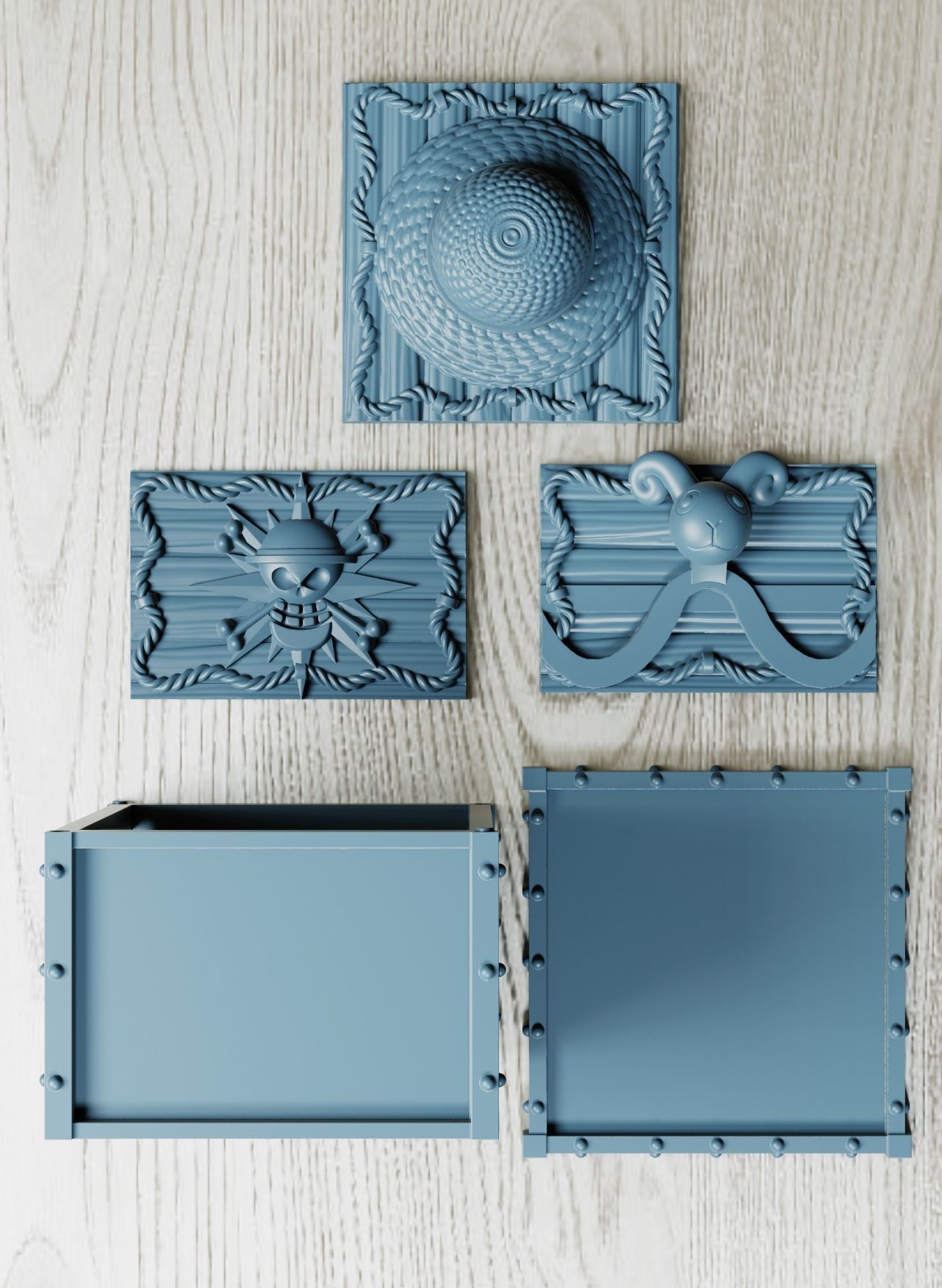 Straw hat organizer 3D print model_2