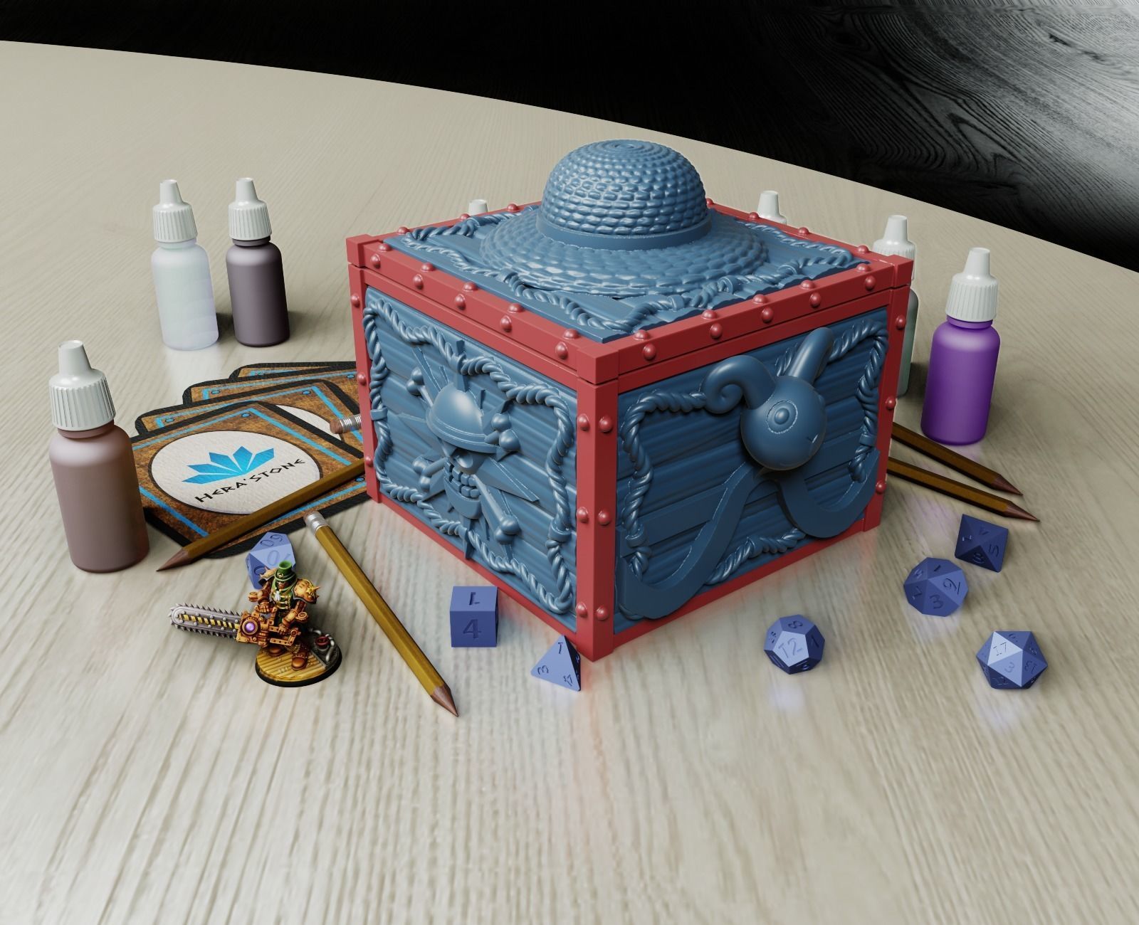 Straw hat organizer 3D print model_1