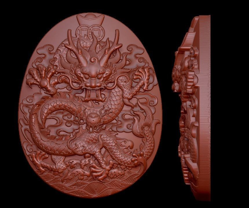 ring pendant charm dragon more model 3D print model_17