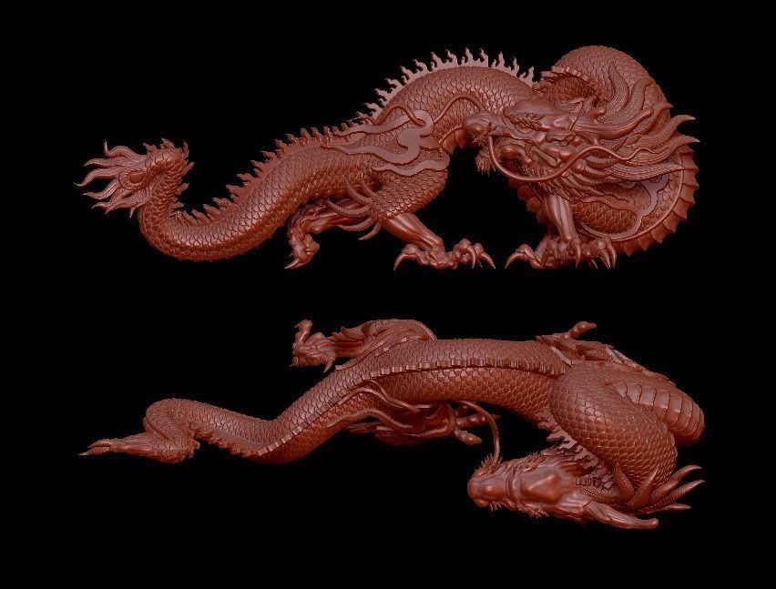 ring pendant charm dragon more model 3D print model_14