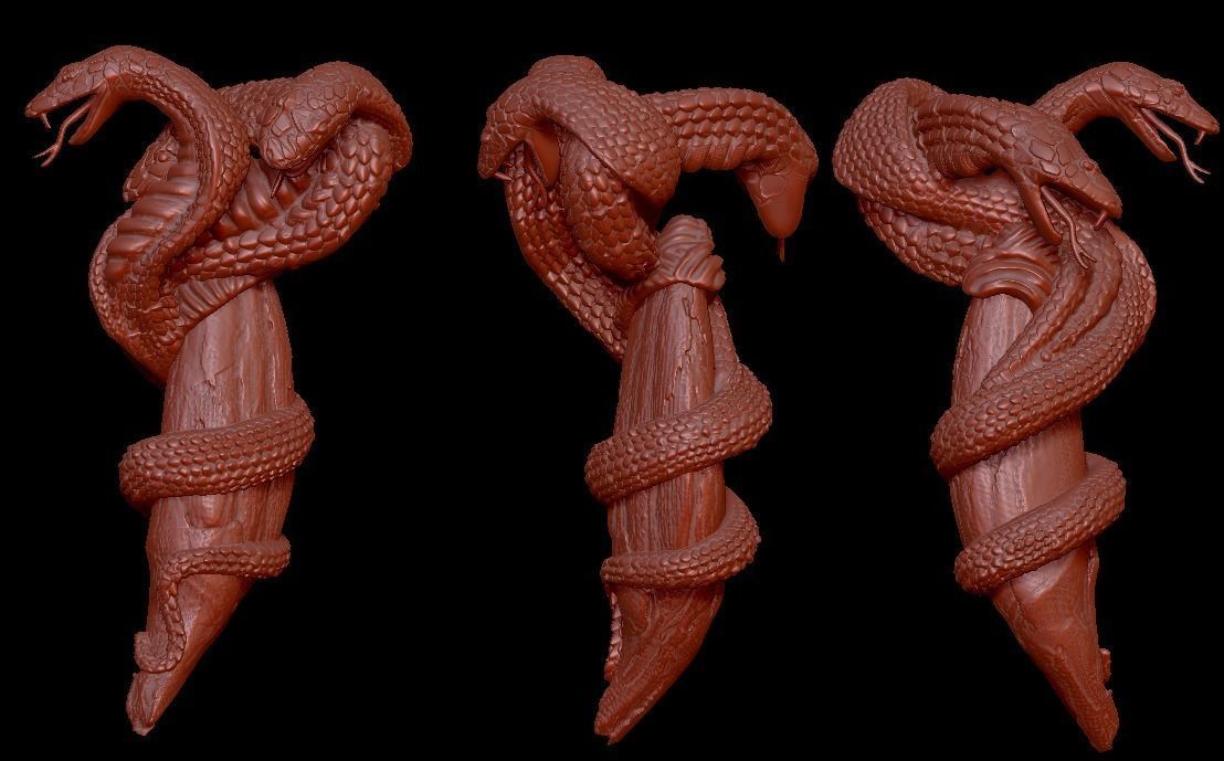 ring pendant charm dragon more model 3D print model_21