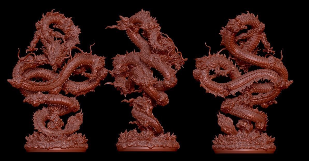 ring pendant charm dragon more model 3D print model_13