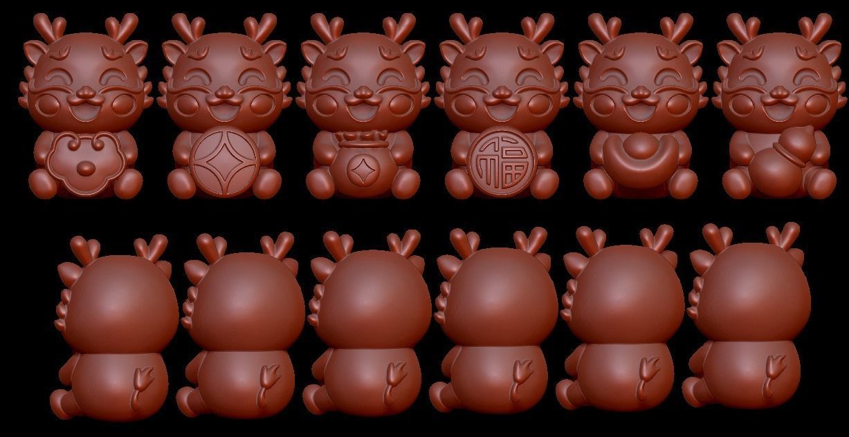 ring pendant charm dragon more model 3D print model_11