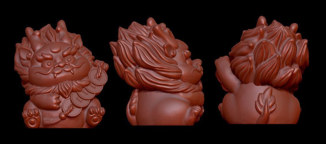 ring pendant charm dragon more model 3D print model_7