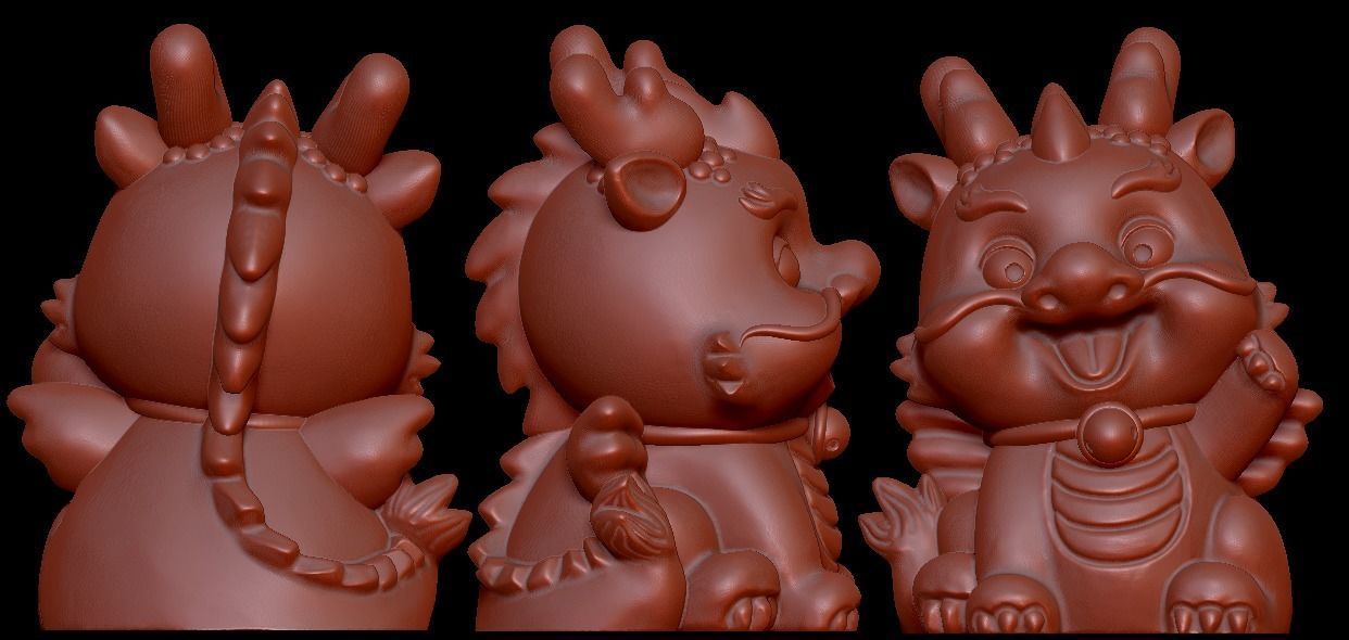 ring pendant charm dragon more model 3D print model_22