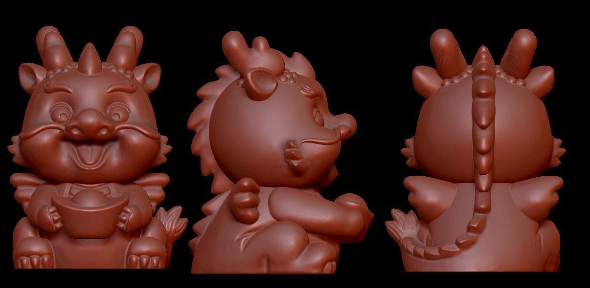 ring pendant charm dragon more model 3D print model_9