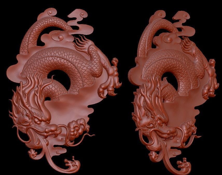 ring pendant charm dragon more model 3D print model_6