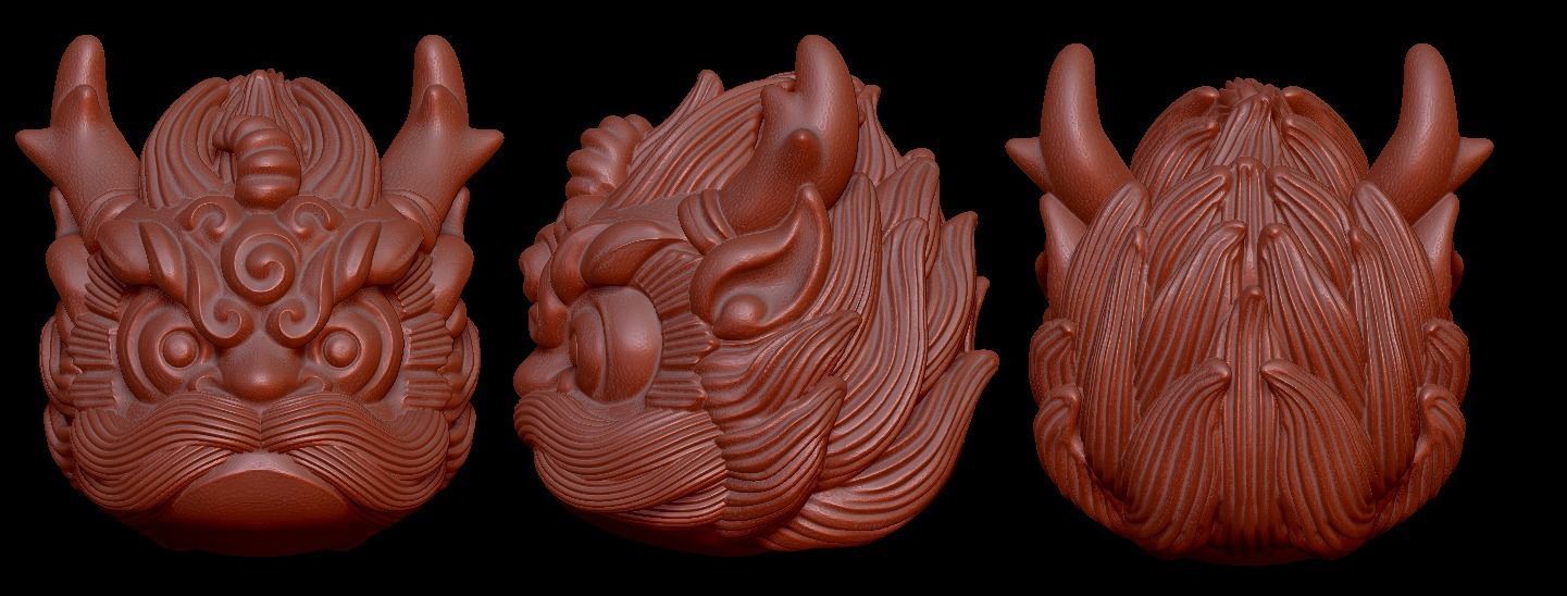 ring pendant charm dragon more model 3D print model_23